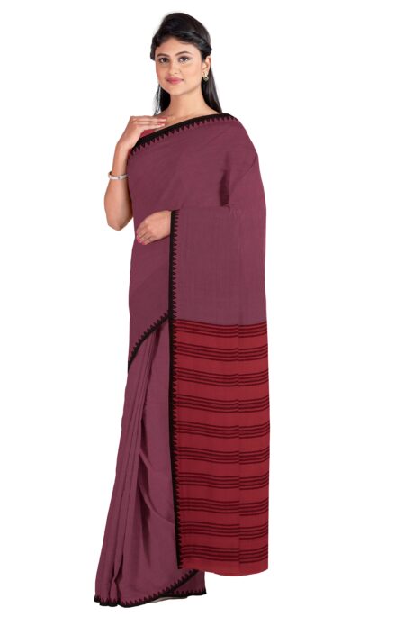 Begumpuri Cotton Saree with sleek border