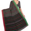 Gray & green Begumpuri Printed Cotton Saree