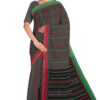 Gray & green Begumpuri Printed Cotton Saree