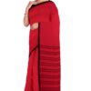 Red & Black Begumpuri Cotton Saree