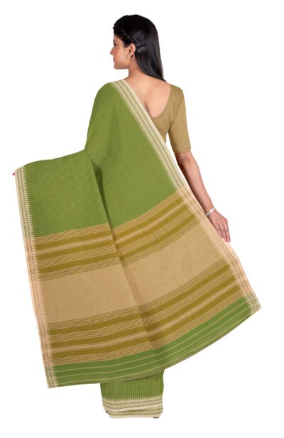Light Green Colour Begumpuri Cotton Saree with blouse