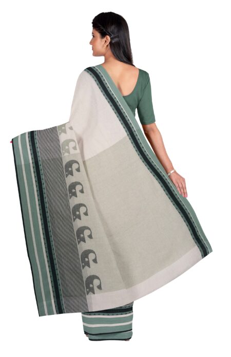 Gray Body Tangail Cotton Saree