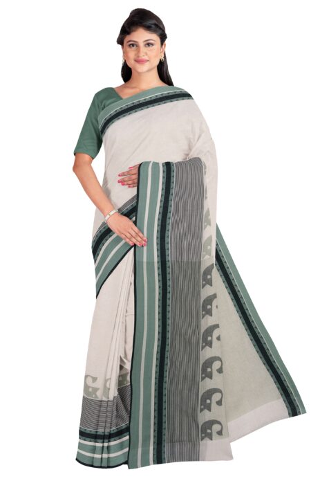 Gray Body Tangail Cotton Saree