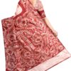 Rust Colour Mom Batik Silk Saree With Blouse