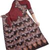 Red & Black Batik Cotton Saree