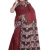 Red & Black Batik Cotton Saree