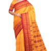 Bengal Yellow Red Garod Silk Saree with blouse