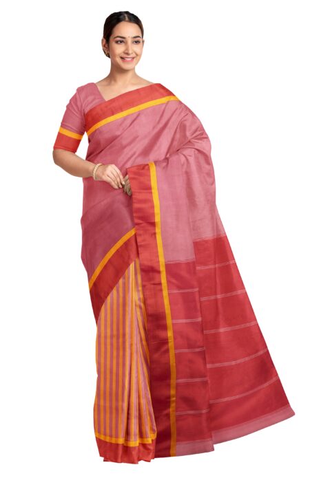 Rose petal colour Garod Silk Saree