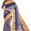 Powder Blue Handwoven Dhaniakhali Cotton Saree with blouse