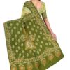 Soft green Batik Cotton Saree