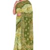 Soft green Batik Cotton Saree