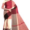 Red & Black Kantha Cotton Saree with blouse